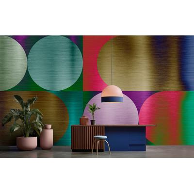 Fototapete LIVING WALLS "Walls by Patel 5 Fototapete Bunte 3D-Kreise", bunt, B:5m H:0m L:2,5m, Vlies, Tapeten, Bunte 3D-Kreise auf 200 g/m² Premium-Vlies