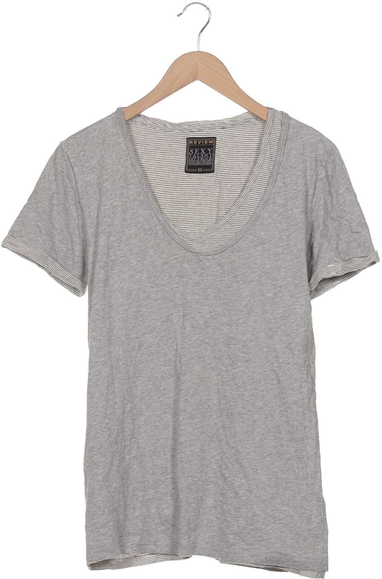 Review Herren T-Shirt, Grau, Gr. M, Baumwolle - Second Hand