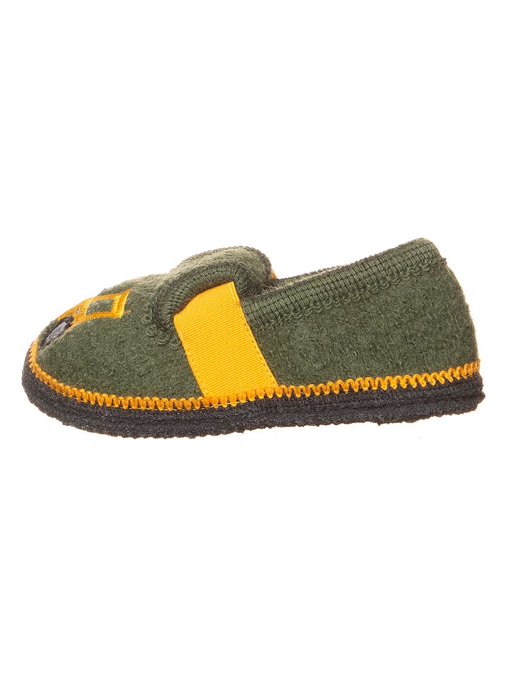 lamino Hausschuhe "Bobby Traktor" in Khaki - 21