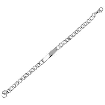 Armband ADELIA´S "Armband – Panzerarmband aus Edelstahl 21 cm", silber, Armbänder, Damen, 21cm, Edelstahl, Armband, Ideal zum Verschenken – schlicht und stilvoll