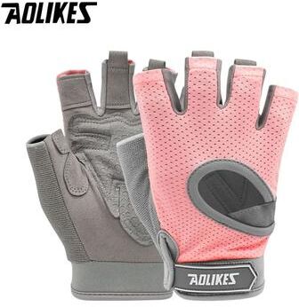 Uplift Picks AOLIKES Breathable Weightlifting Gloves For CrossFit Dumbbell Workouts And Strength Training pink (a) m