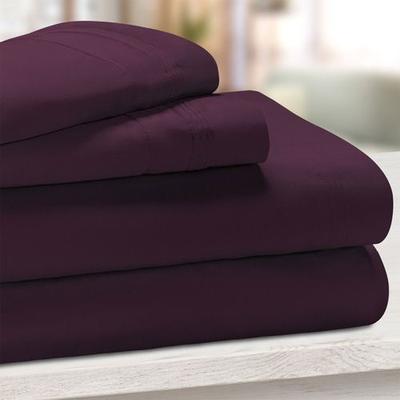 Home City, Inc. Majestic Sheet Set, Queen, Plum