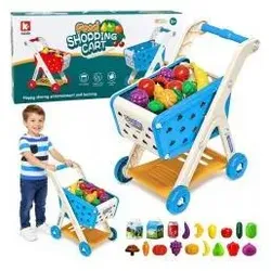 Lean Toys Einkaufswagen mit Zubehör, 26-teilig
