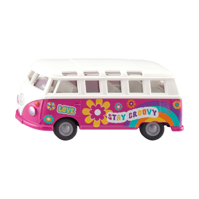 Siku VW T1 Samba bus speelgoedauto Flowerpower editie, 15,5 cm