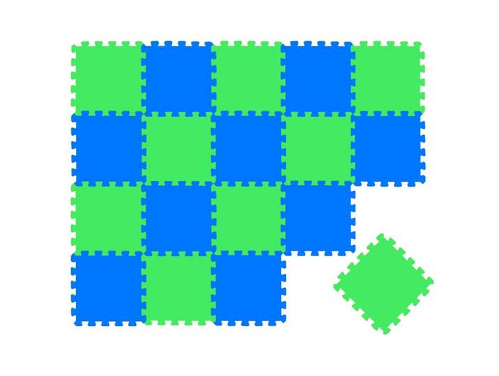SPIELMATTE ab Null - 180/90/1 cm Puzzlematte Grün
