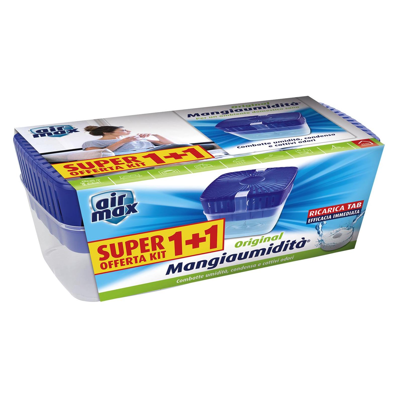 UHU Airmax Feuchtigkeitsaufnahmegerät 1+1 450g + Nachfülltab 450g (30 m²) (D0026)