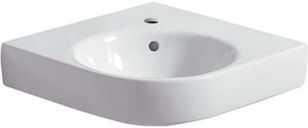 Geberit Waschtisch Renova Compact 226150600 weiss, KeraTect, Schenkellänge 50cm, Eckmodell
