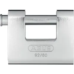 AV-Vorhangschloss, Monobloc 92/80, Messing massiv