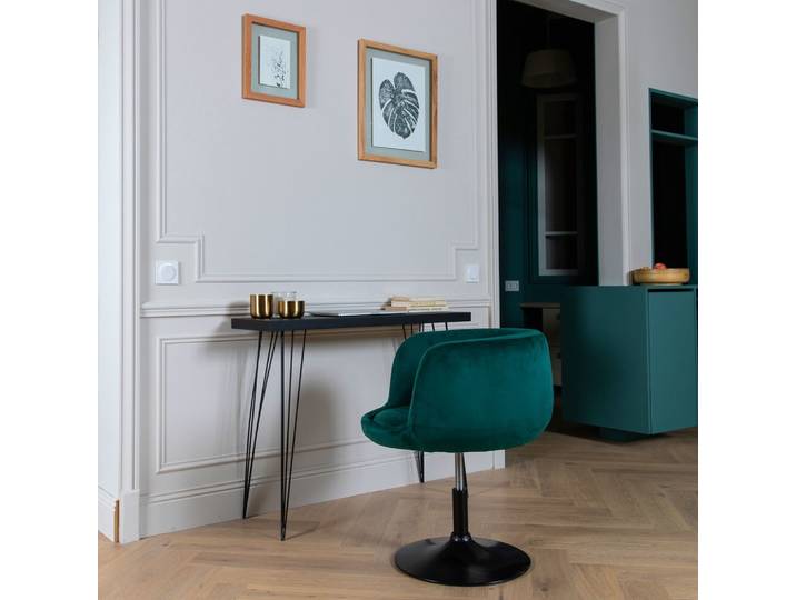 Tabouret de bar en velours vert