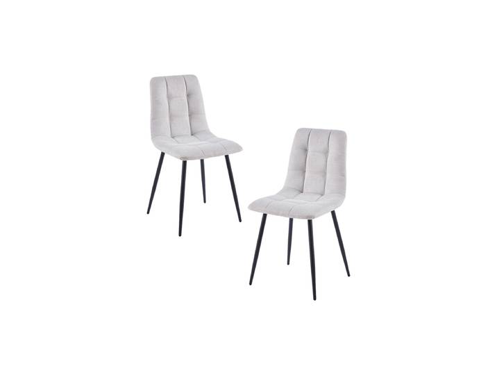 2er Set Stühle Stuhl Stoff - Beige