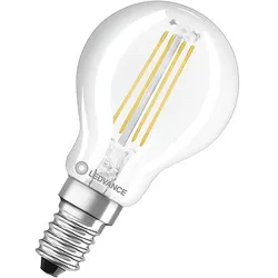 LEDVANCE LED-Tropfenlampe E14 827, klar LEDCl.P40FV4W827C