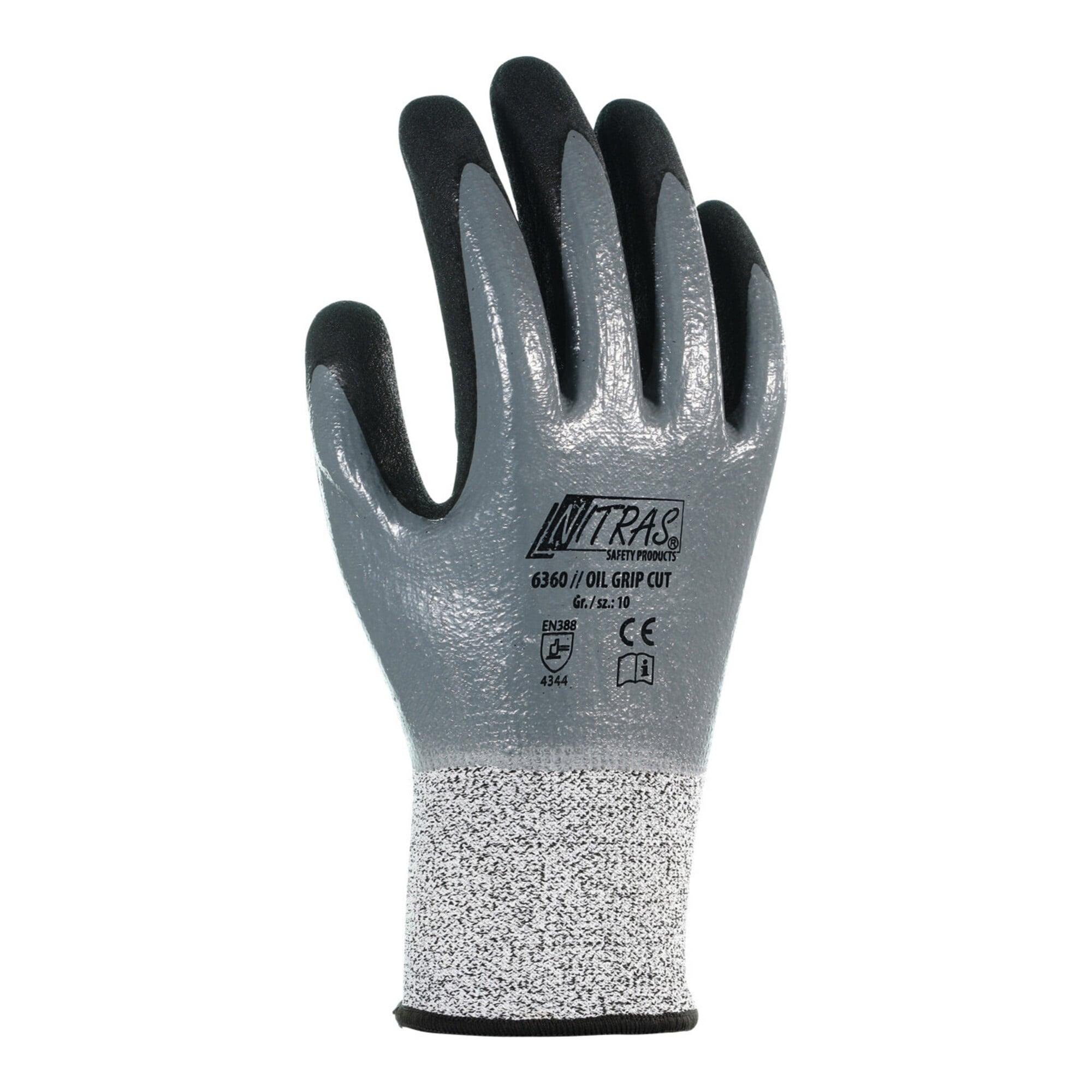 Nitras Handschuh-Paar 6360, OIL GRIP CUT, Handschuhgröße: 7 (6360/7)