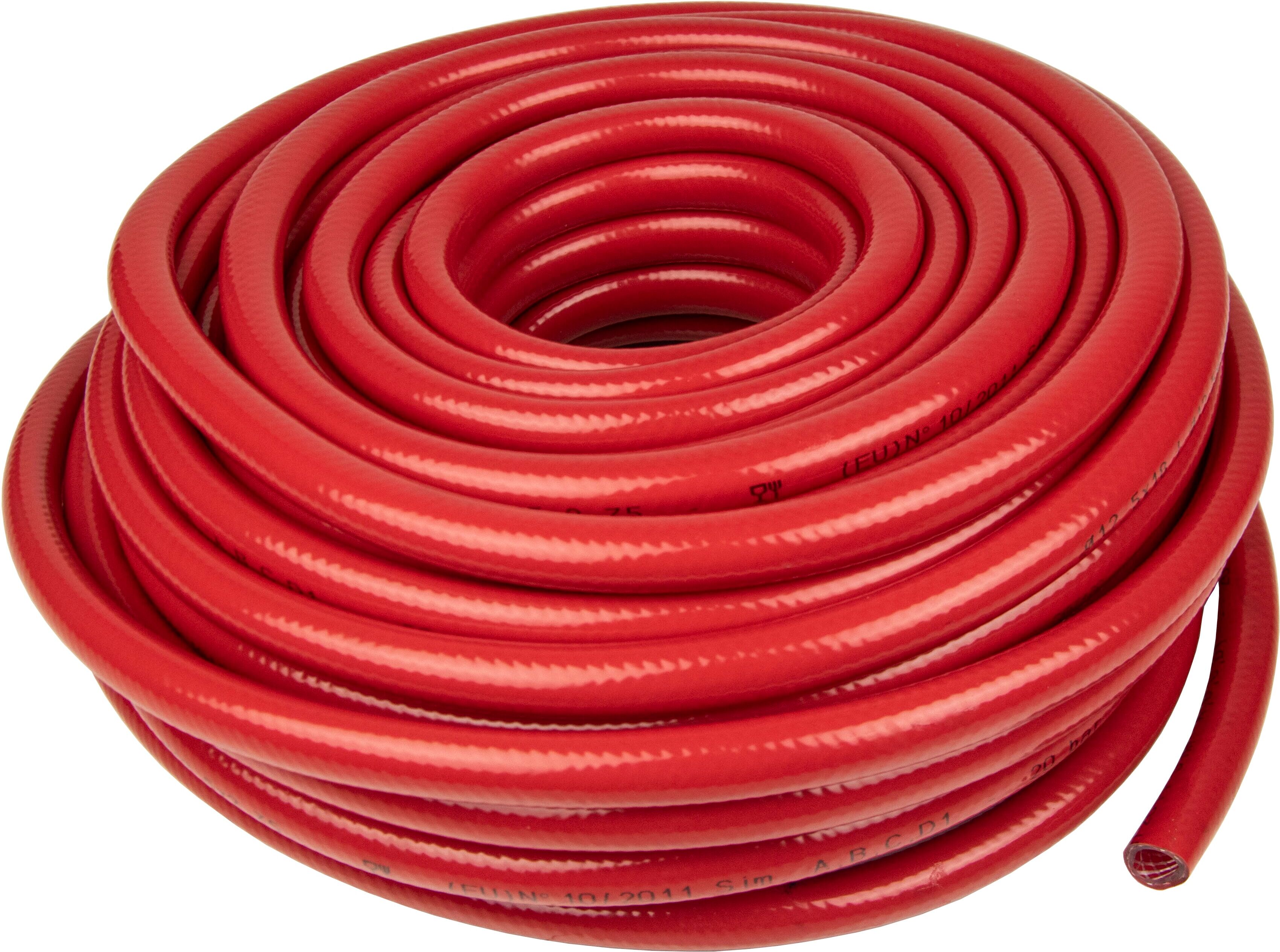 Hamilton Gas Products Ltd 10mm ID x 30m Red Reinforced PVC Hose – Non-Toxic Hot Water