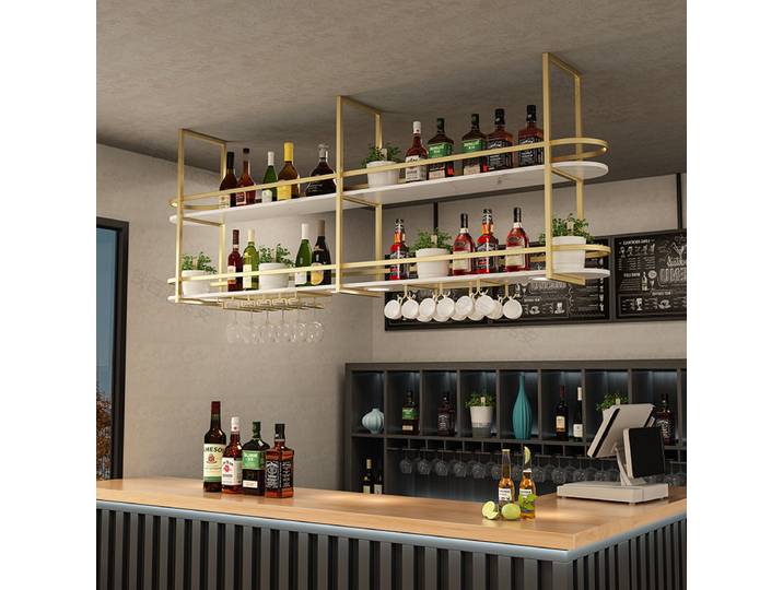 Porte-vin mural simple, armoire suspendue pour bar et restaurant, meuble à vin mural de luxe léger, présentoir à vin en fer forgé