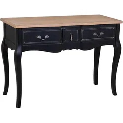 EMPFANGSTISCH aus lackiertem Holz mit 3 Schubladen 115x50x80h cm - Schwarz