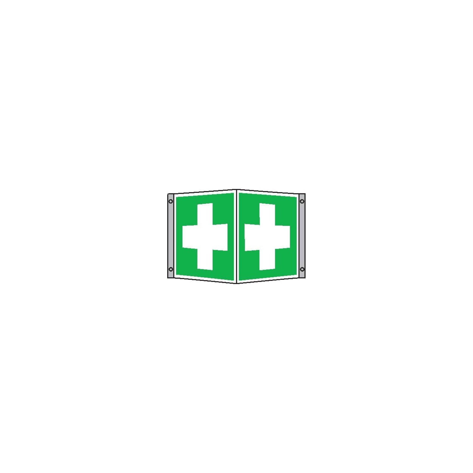 SafetyMarking Hinweißchild Alu B200xH200 mm Winkel Erste Hilfe langnachleuchtend ; wolk (15.9203)