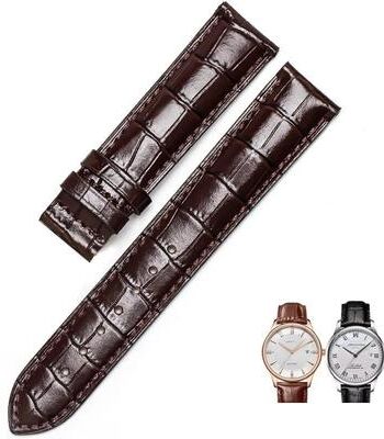 Uplifted Goods Leather Watch Strap For Men Compatible With Tissot brown No Clasp 22mm