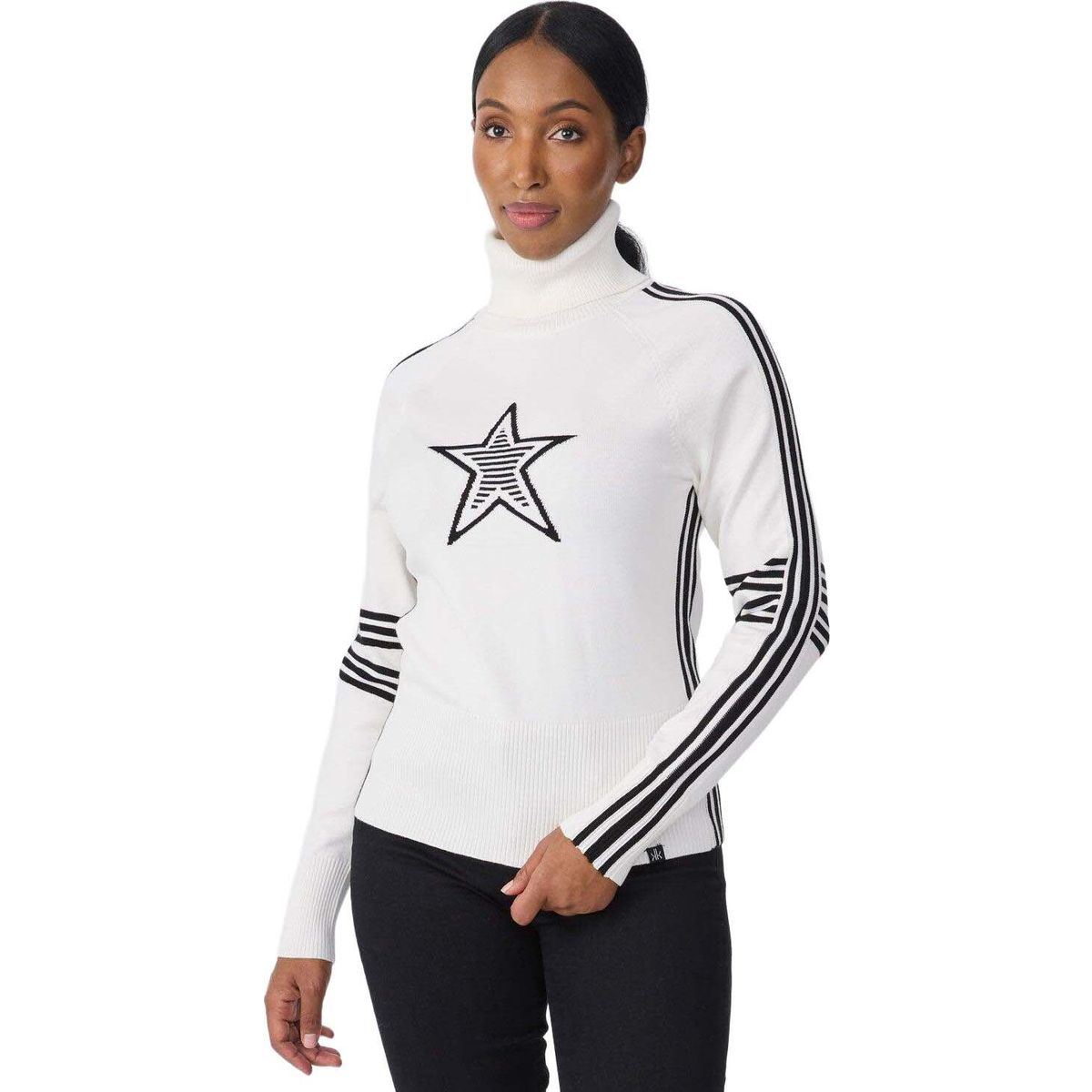 Krimson Klover Olympia Turtleneck snow / black (109) L KK-F26350-109-L