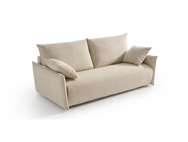 GRENOBLE - Canapé convertible 3 places - Velours, Beige