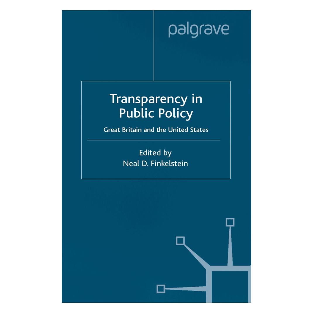 Springer Transparency in Public Policy (Englisch, Softcover, N. Finkelstein) (55839152)