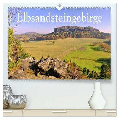 Elbsandsteingebirge (hochwertiger Premium Wandkalender 2026 DIN A2 quer), Kunstdruck in Hochglanz