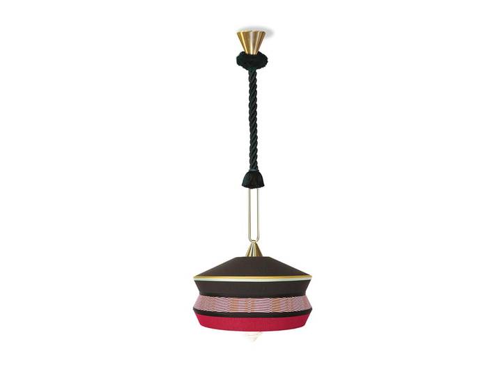CONTARDI lampe à suspension CALYPSO ANTIGUA (Black - laiton brossé et Verre)