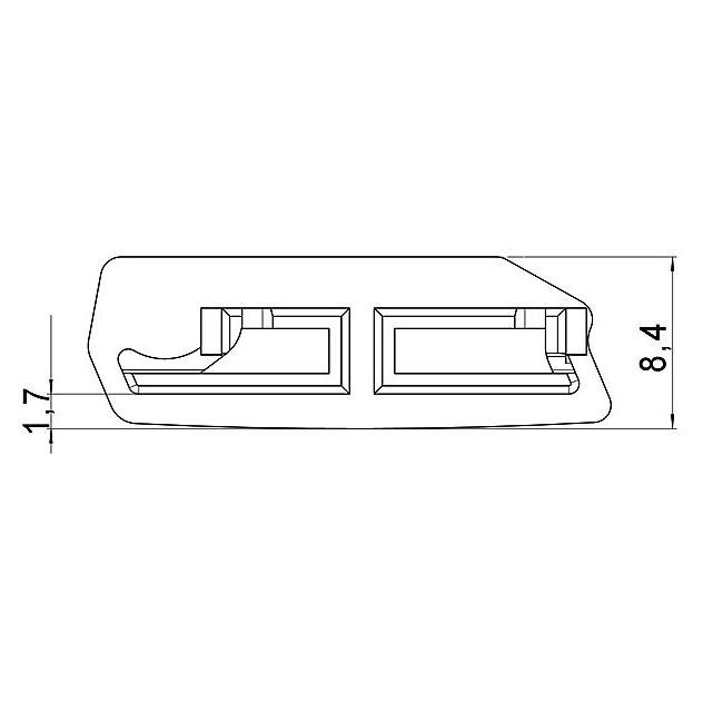 Rehau Gleiter zu Profilstab Metallic-Line (779924-001)