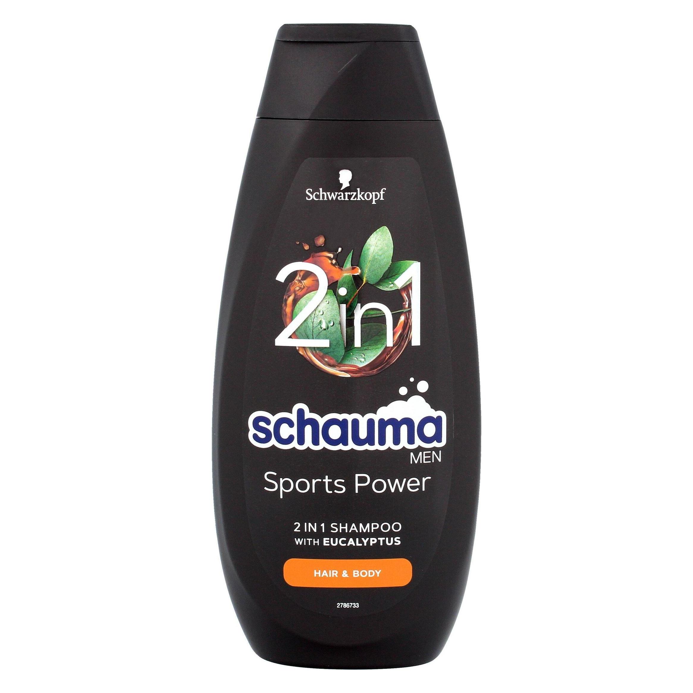 Schwarzkopf Schauma - Sports Power Shampoo Strengthening Shampoo For Washing Hair And Body 400Ml (Flüssiges Shampoo, 400 ml) (30115500)