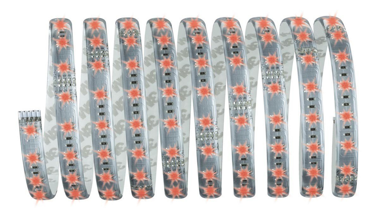 Paulmann MaxLED RGB basisset LED strip met kleurwisselfunctie en afstandsbediening, 3 meter, zilver