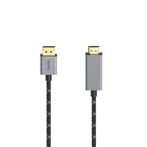 Hama DisplayPort auf HDMI-Kabel 4K Ultra-HD 1,5m Alu