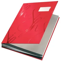 LEITZ Unterschriftsmappe Design 18 Fächer rot