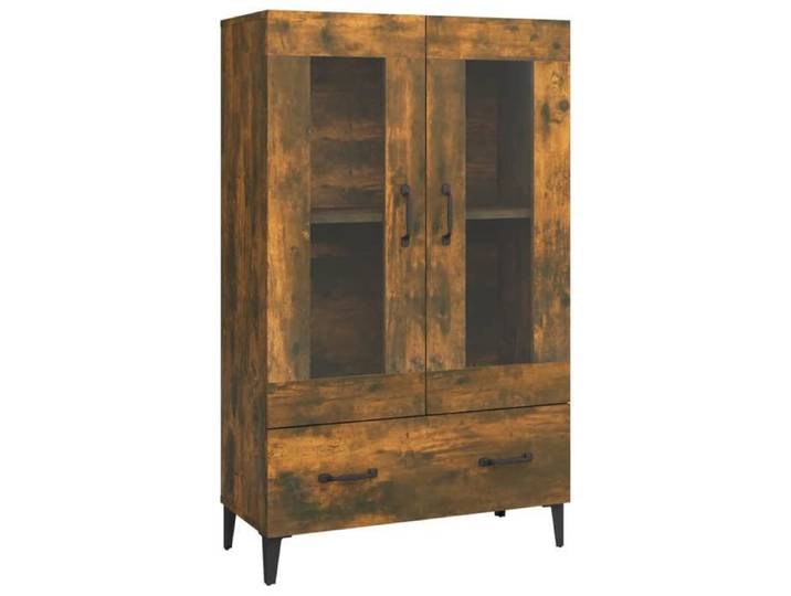 *NEW Enfilade Commode intérieure - Buffet haut Chêne fumé 70x31x115 cm Classique - Bois d'ingénierie CL52325
