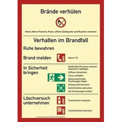 Brandschutzzeichen DIN EN ISO 7010 L210xB297mm Brandschutzordnung Folie