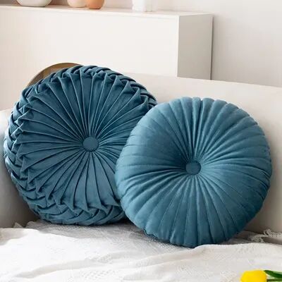 Lush Living Finds Round Pumpkin Pillow Pink Cushion Living Room Sofa Decorative Wheel Futon blue