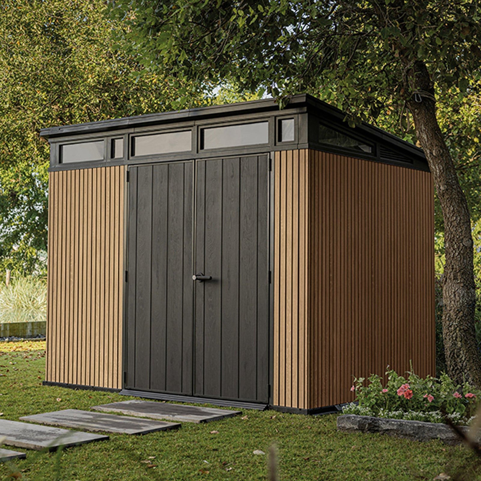 Keter Pent Signature tuinhuis, bruin, B/D/H: 279 x 226 x 216 cm