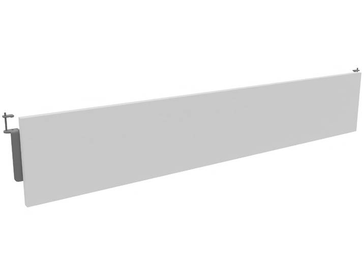 Voile de fond Burocolor Blanc pour bureau L.180 cm pieds Aluminium
