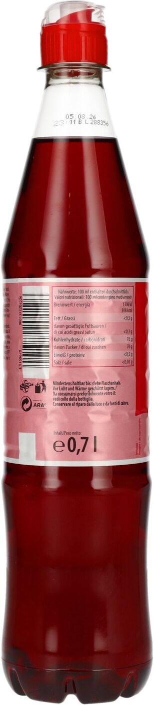 Spitz Spirituosen Spitz Himbeer-Zitrone Fruchtsirup 0,7l PET