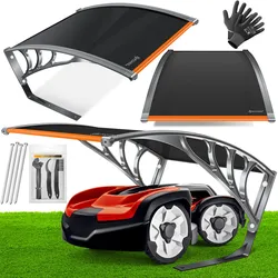 KESSER® Mähroboter Garage Dach Carport Überdachung für Mähroboter Rasenmäher Rasenroboter Automower Garten Witterungsbeständig Mährobotergarage inkl. Montagematerial,  Maße 82 x 103 x 47 cm