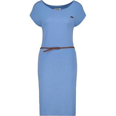 Sommerkleid ALIFE & KICKIN, Damen, Gr. XS, Normalgrößen, blau (fjord melange), 65% Baumwolle, 35% Polyester, Rundhals, Kleider Sommerkleid