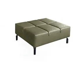 POLSTERHOCKER NELSON Grün Leder