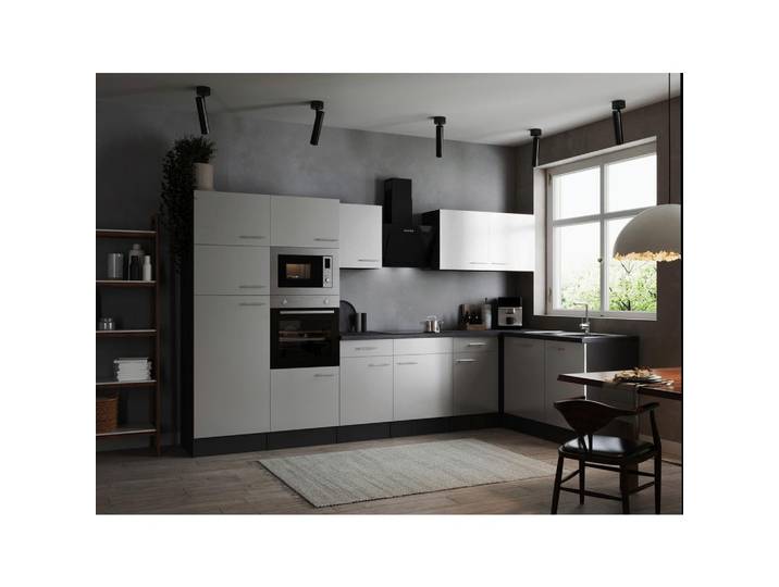 ECKKÜCHE Oliver Grau, Weiß S: 340x172cm