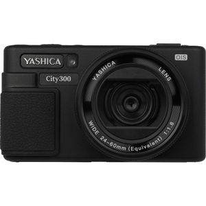 Yashica City 300 Kompaktkamera schwarz, mit 2,8 Zoll Display, 1/1,56'' Sensor, WLAN, 4K, 50 MP