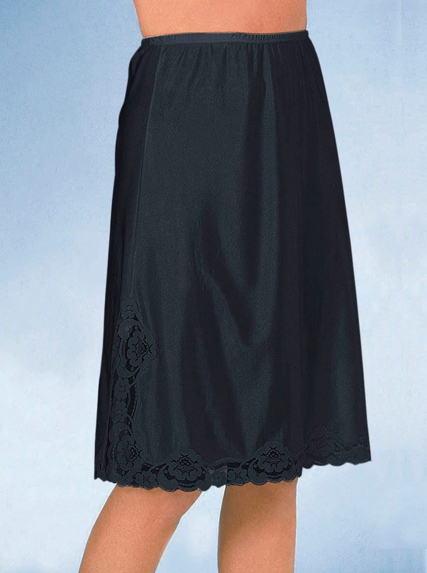 Unterrock, Damen, Gr. 40, schwarz, 100% Polyester, unifarben, Röcke Unterrock schwarz 40