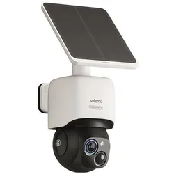 Safemo VSF-VISAFEMOSPT-PRO WLAN-PT-DomeKamera 4K IR m.Solarpanel ws, Netzwerkkamera, Weiss