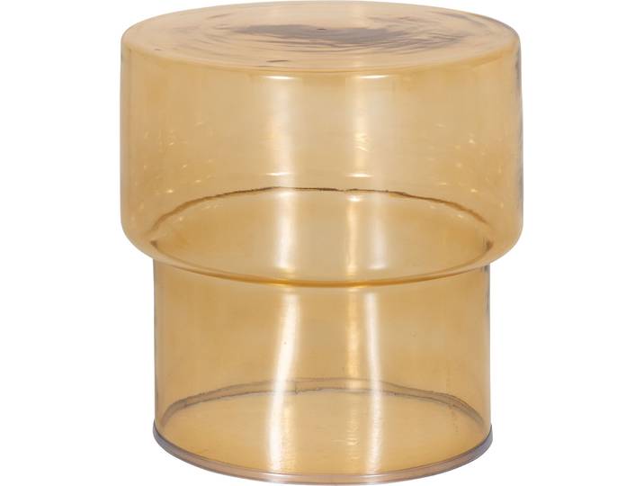 Beistelltisch Evelyne hellbraun Glas B 34.5 cm H 34.5 cm - Beistelltisch