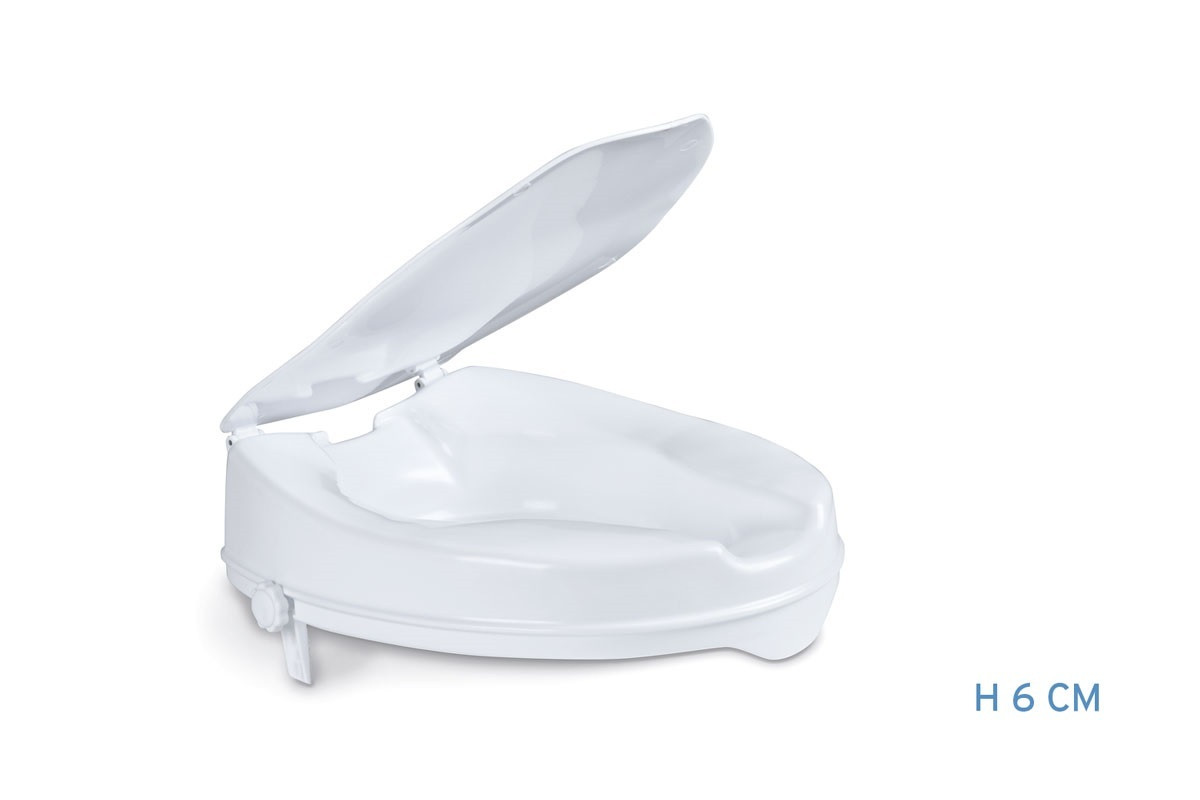 Moretti Toiletverhoger 6 cm - Ergonomisch met deksel - Wit