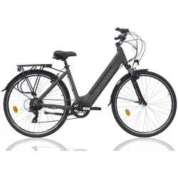 Villette l'Amant Eco, City E-bike, Damen, 10.4 Ah, 7 Gänge, Grau