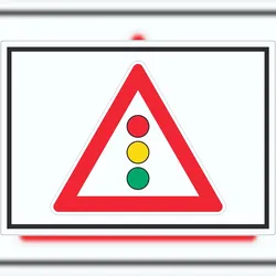 HB-Druck Aufkleber Achtung Ampel Symbol A2 (420x594mm)