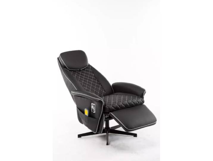 360° drehbar Massagesessel mit Heizfunktion,Relaxsessel mit Liegefunktion Massagesessel mit 8 Massage-Motoren, separater Verstellung von Rückenlehne und Fußteil