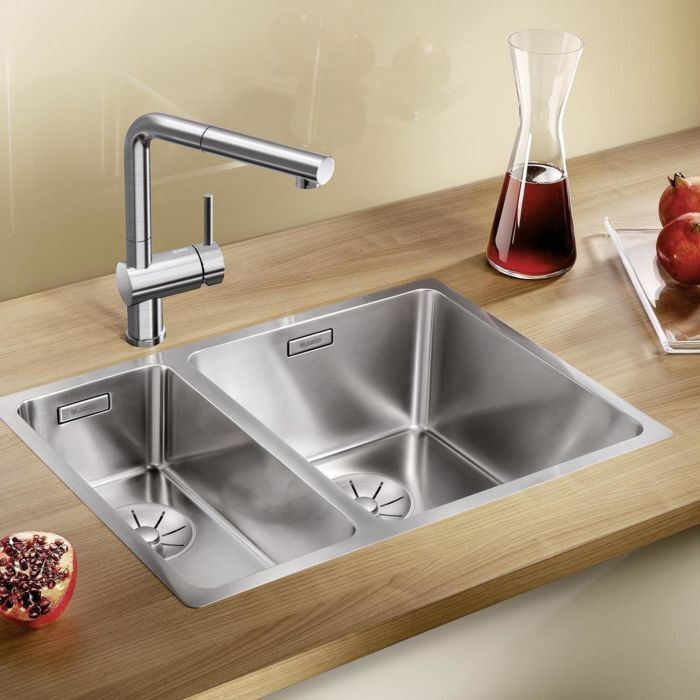 Blanco Andano 340/180-if Spüle 522973 58,5x40cm, Edelstahl Seidenglanz, rechts, IF-Flachrand